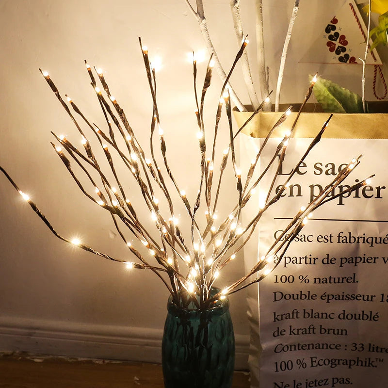 20LED Tree Branch Light Battery Power Fairy String Light For Bedroom Birthday Wedding Party Home Romantic Vase Decor Branch Lamp