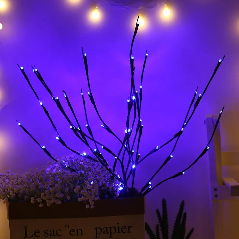 20LED Tree Branch Light Battery Power Fairy String Light For Bedroom Birthday Wedding Party Home Romantic Vase Decor Branch Lamp