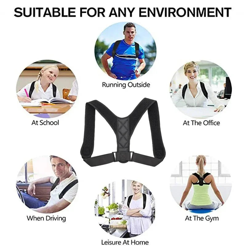 Adjustable Back Posture Corrector – Support Belt for Men & Women"