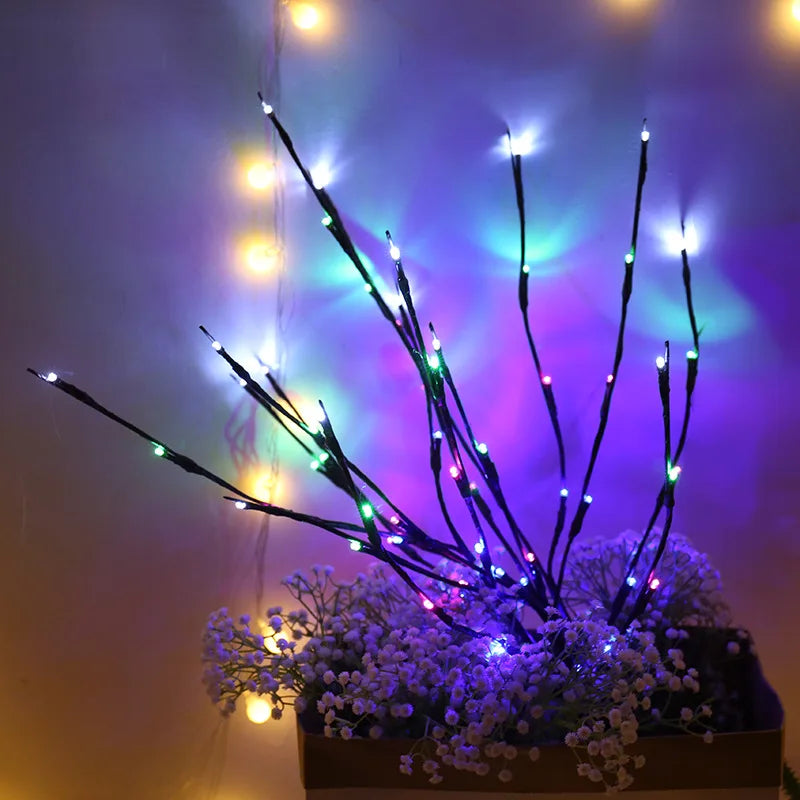 20LED Tree Branch Light Battery Power Fairy String Light For Bedroom Birthday Wedding Party Home Romantic Vase Decor Branch Lamp