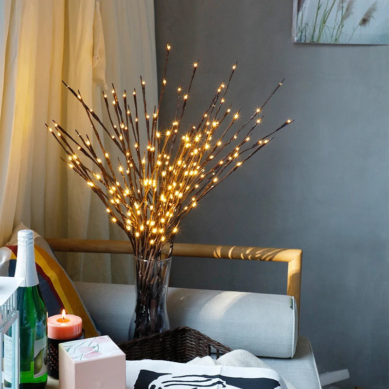 20LED Tree Branch Light Battery Power Fairy String Light For Bedroom Birthday Wedding Party Home Romantic Vase Decor Branch Lamp