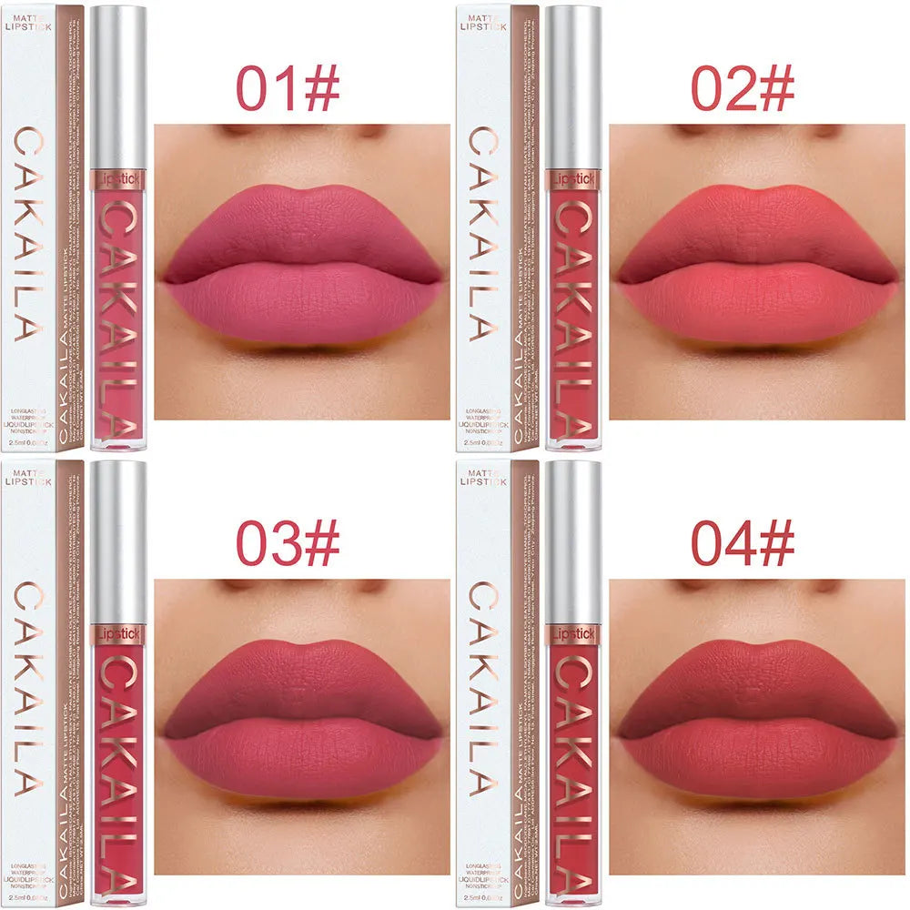 18 Color Lipstick Matte Non-stick Cup Waterproof Lip Gloss