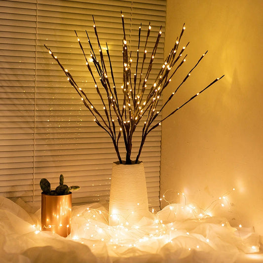 20LED Tree Branch Light Battery Power Fairy String Light For Bedroom Birthday Wedding Party Home Romantic Vase Decor Branch Lamp