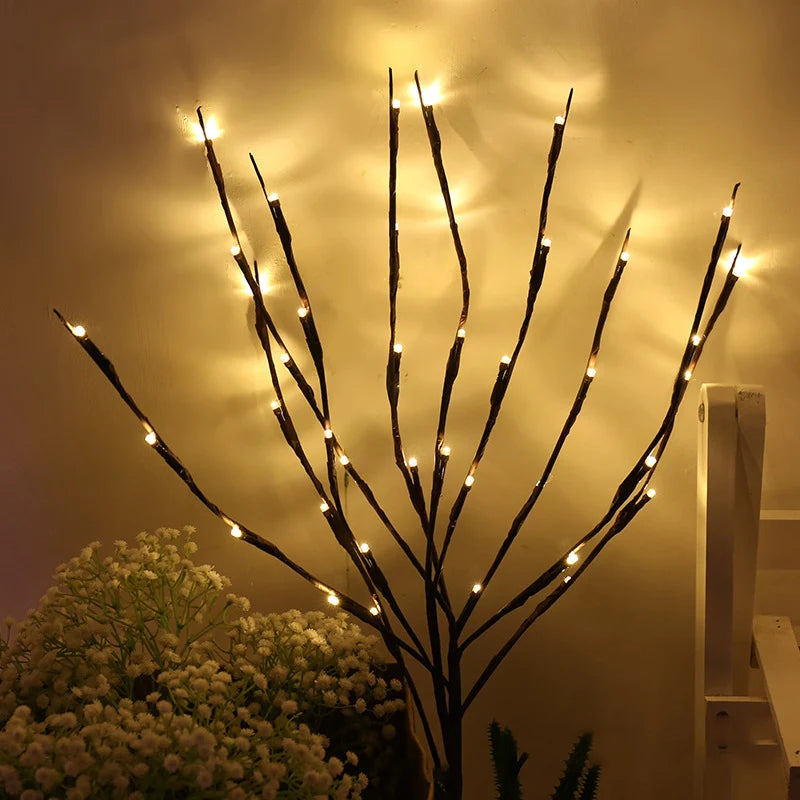 20LED Tree Branch Light Battery Power Fairy String Light For Bedroom Birthday Wedding Party Home Romantic Vase Decor Branch Lamp