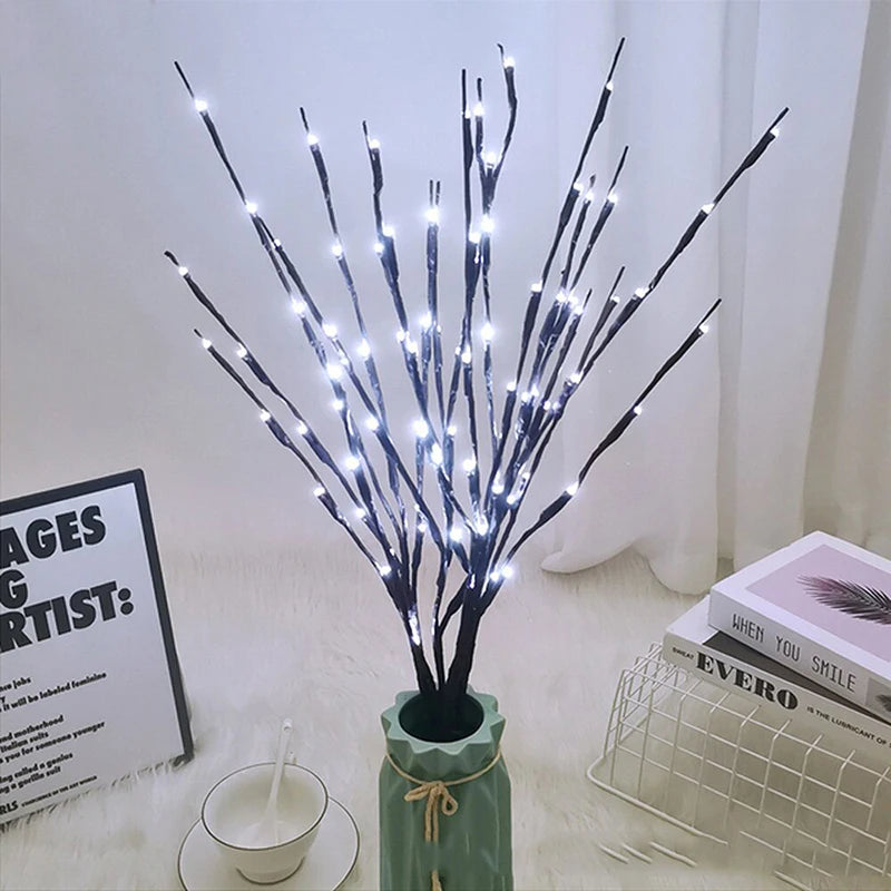 20LED Tree Branch Light Battery Power Fairy String Light For Bedroom Birthday Wedding Party Home Romantic Vase Decor Branch Lamp