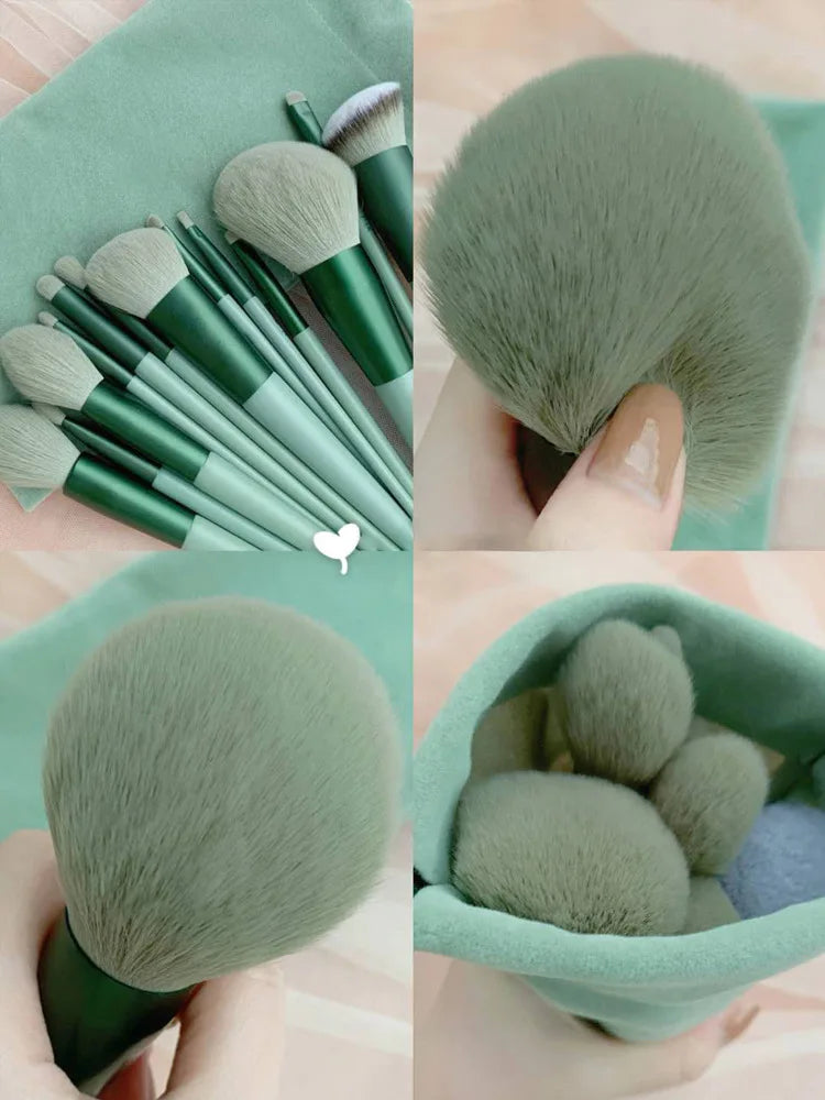 Eye Shadow Foundation Women Cosmetic Brush Eyeshadow Blush Beauty Soft Make Up Tools Bag 13 PCS Makeup Brushes Set