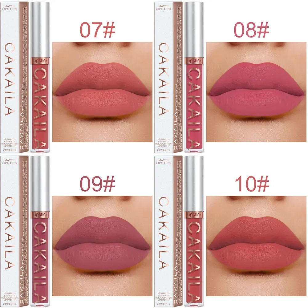 18 Color Lipstick Matte Non-stick Cup Waterproof Lip Gloss