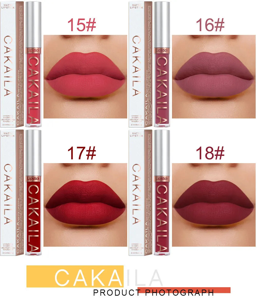 18 Color Lipstick Matte Non-stick Cup Waterproof Lip Gloss