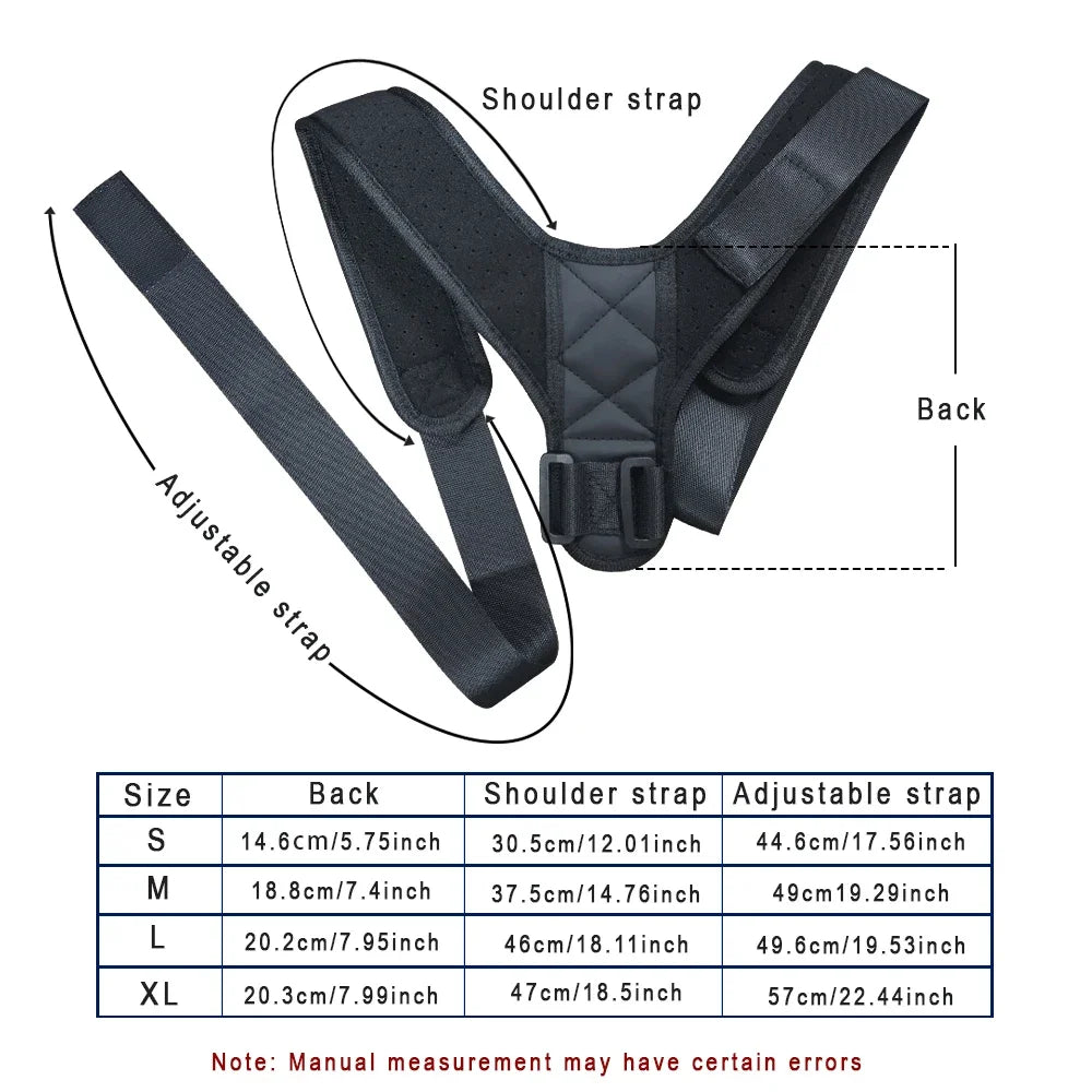 Adjustable Back Posture Corrector – Support Belt for Men & Women"