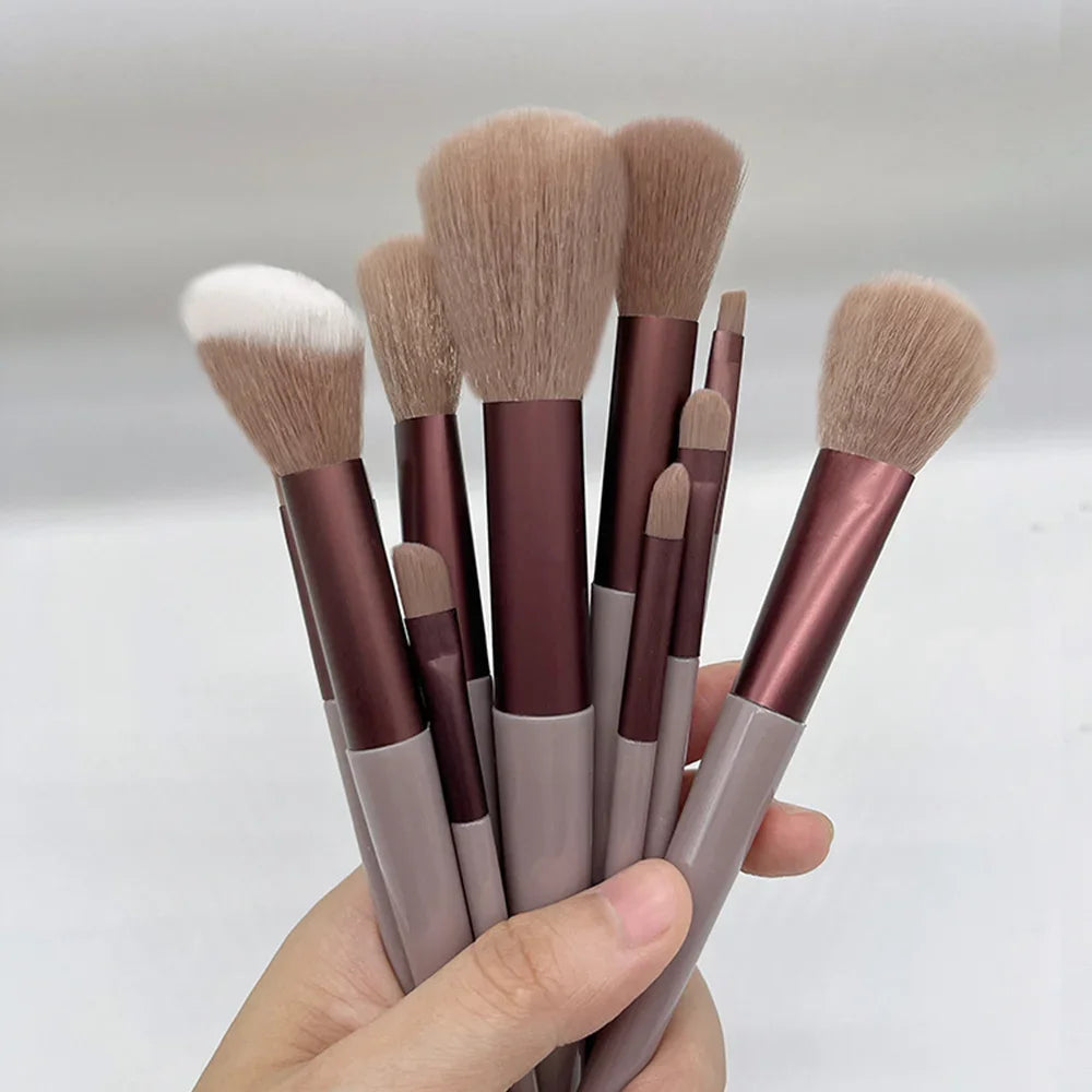 Eye Shadow Foundation Women Cosmetic Brush Eyeshadow Blush Beauty Soft Make Up Tools Bag 13 PCS Makeup Brushes Set