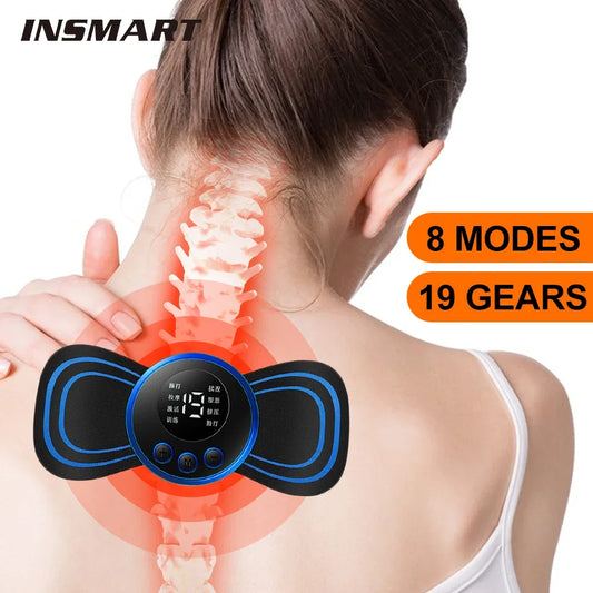 Mini EMS Neck & Body Massager – Portable Muscle Relief